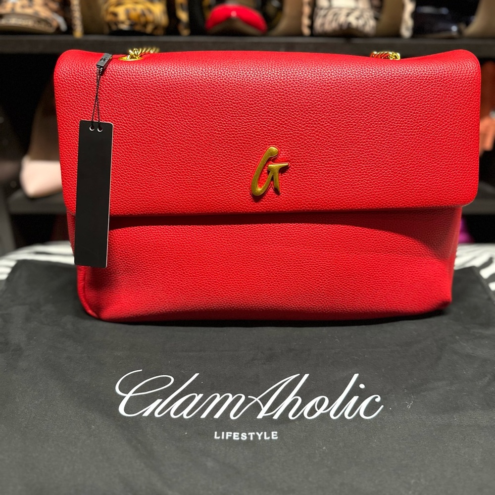 Glamaholic Large Flap Bag Red